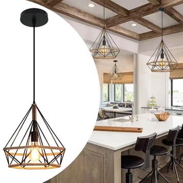 Industriële Henneptouw Hanglamp E27 – Vintage Loft, Verzenden, Nieuw