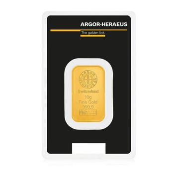 10 gram - Goud .999 - Argor-Heraeus - Verzegeld en met