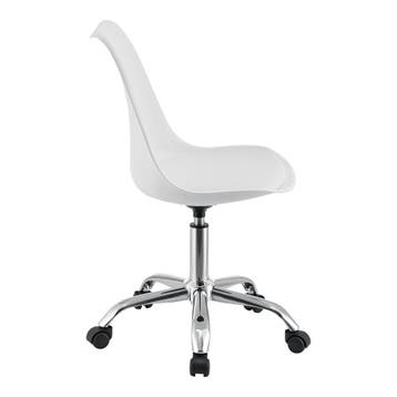 Bureaustoel Atherton op wielen 83-93x48x55 cm wit, Verzenden, Nieuw