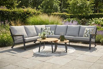 VDG Santos/Mindo loungeset - loungebank - antraciet, Verzenden, Nieuw, Hout, Loungeset