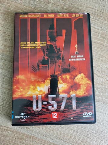 DVD - U-571, Cd's en Dvd's, Vanaf 12 jaar, Verzenden, Gebruikt, Actie