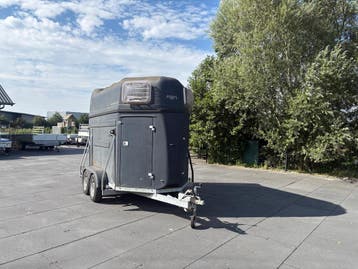 HEJA 2-paards paardentrailer met zadelkamer koopje, Ophalen, Gebruikt, Hout, 2-paards trailer