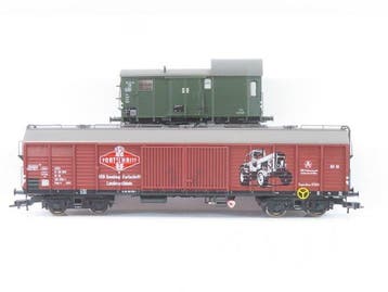 Brawa H0 - 48399/49405 - Modeltrein goederenwagon (2) -, Hobby en Vrije tijd, Nieuw