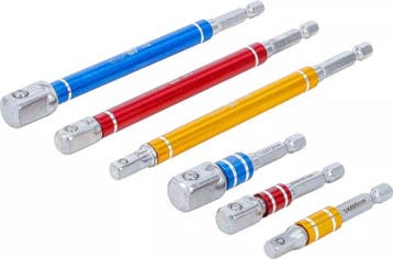 Electric Drill Adaptor Set Multicolour (1/4) Drive extern..., Verzenden, Nieuw