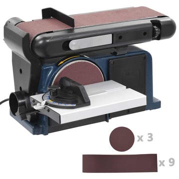 vidaXL Vlak- en bandschuurmachine elektrisch 370 W 150 mm, Verzenden, Nieuw