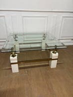 Middentafel - Glas, Messing, Hout, Nieuw