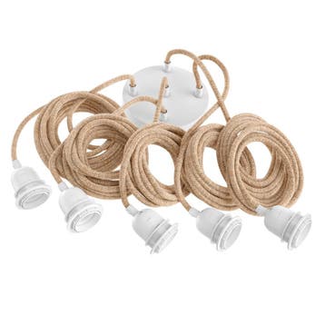Lampfitting voor Plafond - Naturel Wit - 5 Fittings, Verzenden, Nieuw