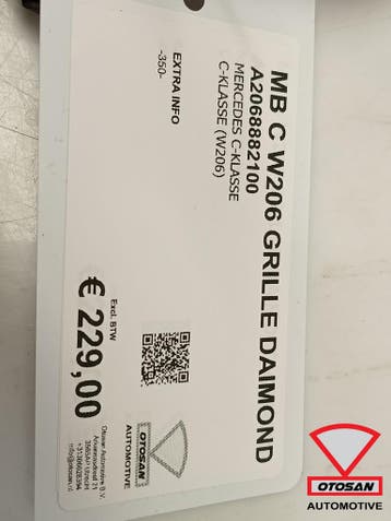 Mercedes C Klasse W206 Grille Daimond A2068882100, Ophalen, Gebruikt, Mercedes-Benz