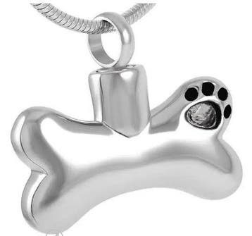 Ashanger, assieraad botje hondenpoot zilver, hond crematie, Nieuw, Zilver, Overige materialen, Kruis of Symbool
