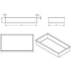 Wiesbaden Demis Inbouwnis - 30x60x7cm - RVS, Ophalen of Verzenden, Nieuw, Rvs
