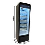 ( Bier )  (Dranken) Koelkast 280L verlichting glasdeur, Nieuw in verpakking, Koelen en Vriezen