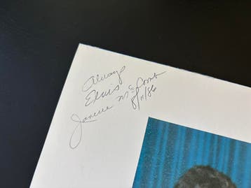 Elvis - Handtekening Janelle McComb (The Priceless Gift), Ophalen of Verzenden, Nieuw, Foto of Kaart, Gesigneerd