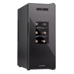 Wijnkoeler Vrijstaand Wijnkast Zwart Klimaatkast Koelkast, Zonder vriesvak, Refurbished, Ophalen of Verzenden, Minder dan 75 liter