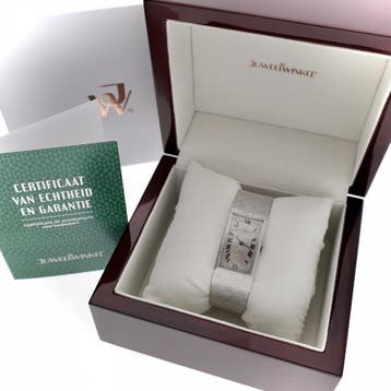 Chopard 18ct. Tank Classic 7146; 18 Karaat Witgouden Dres..., Overige merken, Polshorloge, Overige materialen, Ophalen of Verzenden