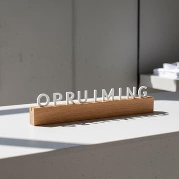 Oacklux Kana Letterhouder Eikenhout 300 mm - set van 6, Nieuw in verpakking