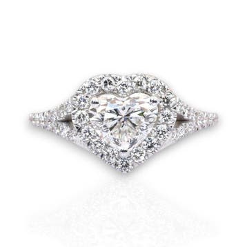 Ring - 18 karaat Witgoud - 1.46ct. tw. Diamant (Natuurlijk), Nieuw