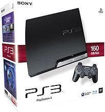 Sony PlayStation 3 slim 160 GB, [J-Model] zwart, Verzenden, Zo goed als nieuw