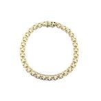 Gouden gourmet schakelarmband, Sieraden, Tassen en Uiterlijk, Armbanden, Ophalen of Verzenden, Gebruikt, Overige kleuren, Goud