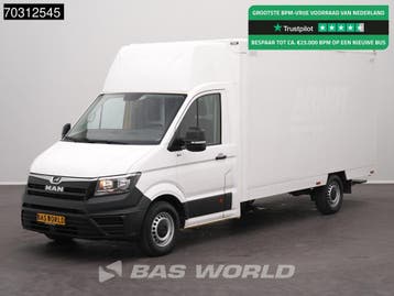 MAN TGE 3.100 433cm Bakwagen Achterdeuren Zijdeur Airco Came, Stof, Gebruikt, Euro 6, MAN