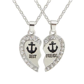 Fako Bijoux - Vriendschapsketting - Best Friends - Anker, Verzenden, Nieuw