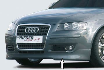 Rieger spoilerlip | geschikt voor Audi A3 8P 2005-2008 3D /, Auto-onderdelen, Verzenden, Nieuw, Audi