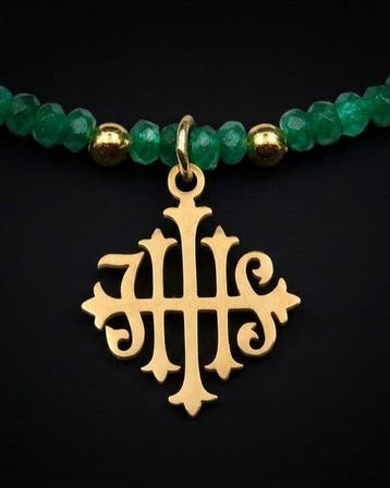 Smaragd- Kruis van Christus – Monogram IHS – Zegel van Hoge