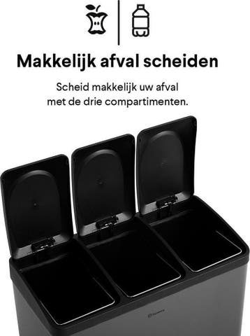2dekans | Homra Maxer Pedaalemmer 60 Liter - Grijze, Ophalen of Verzenden, Zo goed als nieuw