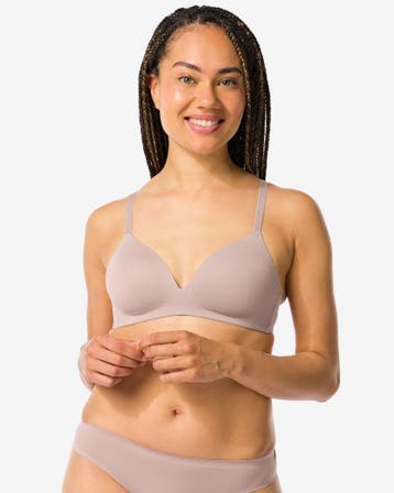 HEMA Voorgevormde bh zonder beugel beige, Verzenden