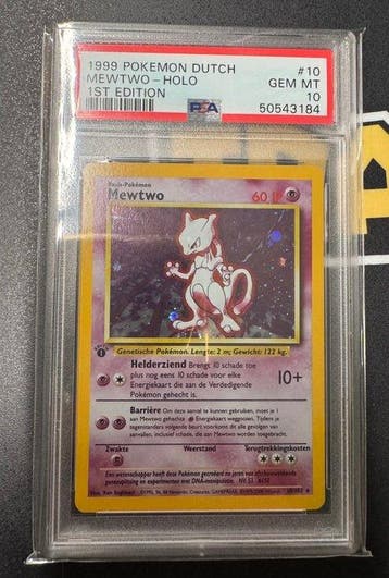 Pokémon - 1 Graded card Pokemon Mewtwo 1st Edition Base Set, Nieuw