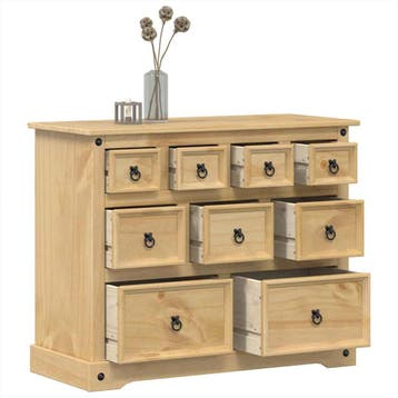 vidaXL Ladekast Corona 101x45x82 cm massief grenenhout, Huis en Inrichting, Verzenden, Nieuw