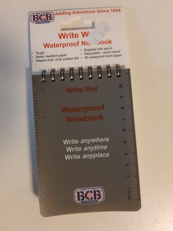 notitie boekje waterproof (Kampeerartikelen, Overig), Ophalen of Verzenden, Nieuw