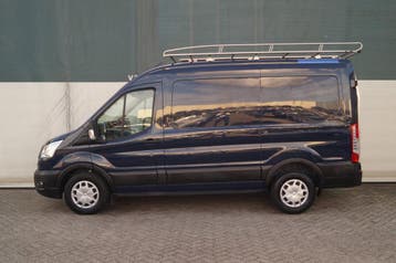 Ford Transit 330 2.0 TDCI 130pk L2-H2 Trend -AIRCO-PDC-NAVI-, Stof, Gebruikt, Euro 6, Blauw