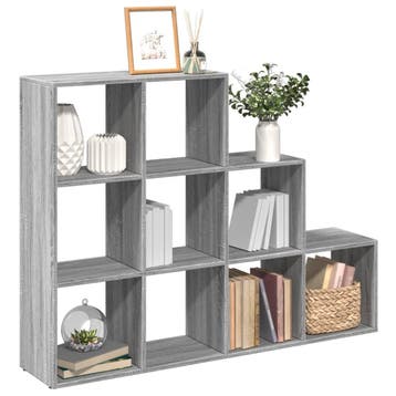vidaXL Kamerscherm / boekenkast 137,5x29x103,5 cm hout grijs, Minder dan 50 cm, Verzenden, 100 tot 150 cm, Nieuw