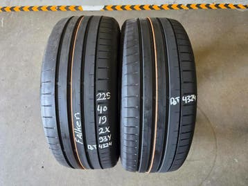 225/40/19 93Y FALKEN ZOMERBANDEN 6,1MM PROFIEL 2X, Gebruikt, Band(en), Personenwagen, Ophalen
