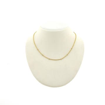 Gouden anker schakelketting met diamanten; 0,15 ct., Sieraden, Tassen en Uiterlijk, Kettingen, Gebruikt, Ophalen of Verzenden