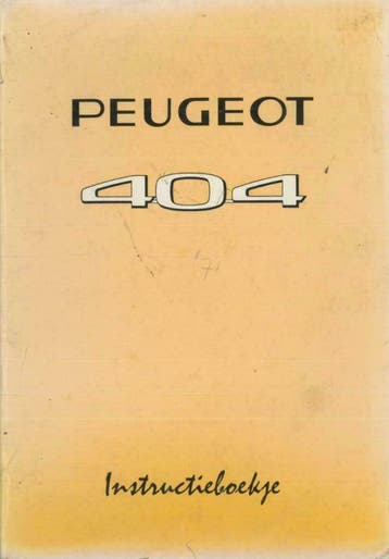 1971 Peugeot 404 Instructieboekje Handleiding Nederlands, Auto diversen, Verzenden