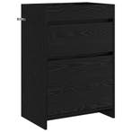 vidaXL Badkamer Onder Wasbak Kast Zwart eiken 56 x 37,5 x 81, Verzenden, Nieuw
