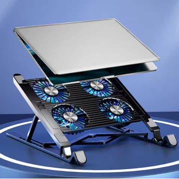 Laptop Koelpad RGB – Verstelbare Stille Notebook Stand, Computers en Software, Verzenden, Nieuw