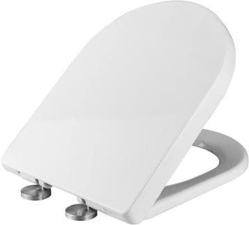 Wc-bril D-vorm Wit PP | 32% Korting | Snelweg, Ophalen of Verzenden, Zo goed als nieuw, Toilet