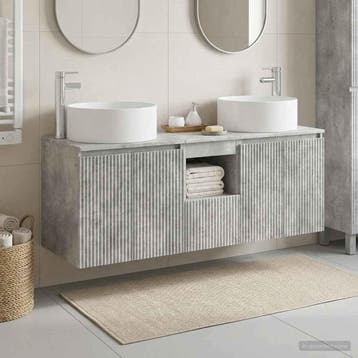 vidaXL Badkamerkastenset 3 st Betongrijs 49,5 x 44,5 x 65,5, Verzenden, Nieuw