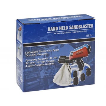 Zandstralen met handstraler met opvangzak - Mini zandstraler, Ophalen of Verzenden, Nieuw
