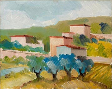 Enzo Cangi (1938-1974) - Paesaggio della campagna toscana, Antiek en Kunst