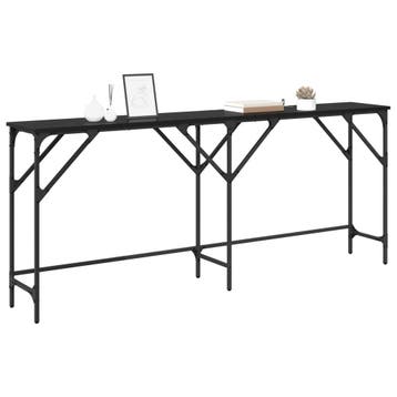 vidaXL Wandtafel Zwart Eiken 180 x 30 x 75 cm Bewerkt hout, Verzenden, Nieuw, 60 cm of meer