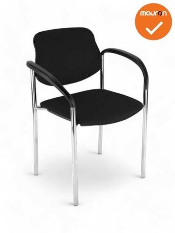 Vergaderstoel - SETH - Zwarte stoffering (Vergaderstoelen), Vergader- of Presentatieruimte, Ophalen of Verzenden, Nieuw zonder verpakking