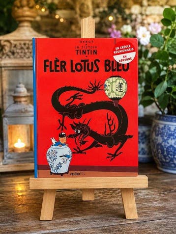Tintin - Flèr Lotus Bleu - Créole Réunionnais - 1 Album -, Nieuw