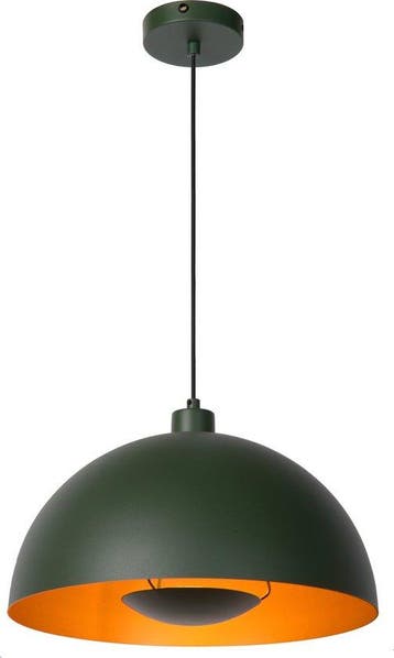 Lucide SIEMON - Hanglamp - Ø 40 cm - 1xE27 - Groen, Huis en Inrichting, Lampen | Hanglampen, Verzenden, Zo goed als nieuw, Retro & Vintage