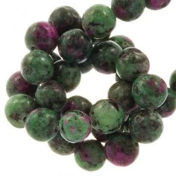 10 x Ruby Zoisite natuursteen kralen Magic Orchid 8mm gat..., Ophalen of Verzenden, Nieuw, Kraal