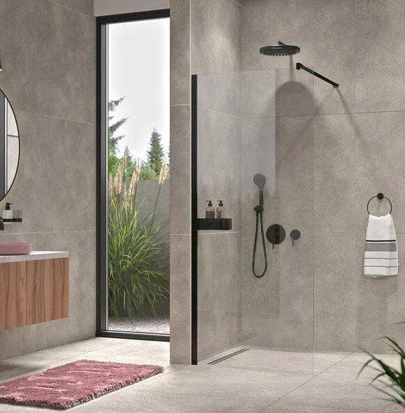 Sealskin Avenue inloopdouche 90 x 200 cm mat zwarte, Doe-het-zelf en Verbouw, Sanitair, Bad, Nieuw, Glas, Ophalen of Verzenden