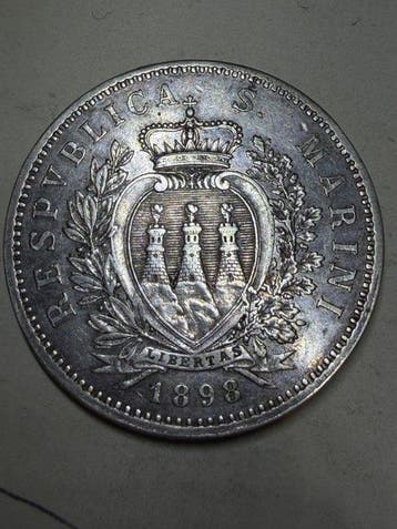 San Marino. 5 Lire 1898
