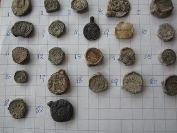 Nederland. Medal Lot 22 stuks zegelloden uit Amsterdam